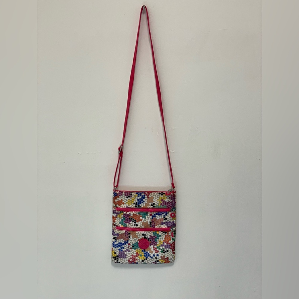 𝅺Kipling Pink Multi Color Crossbody Bag